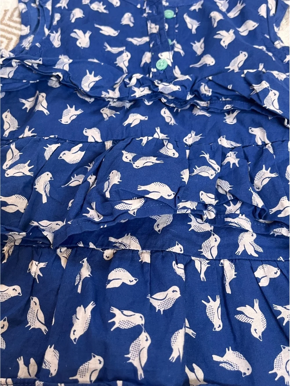 Carter's Toddler Girls 4T Blue Bird Print Dress